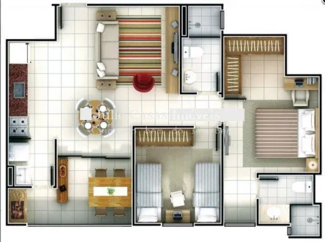 imagem 4 - Apartamento a venda com 2 quartos, 63m² no Residencial Provence - Votorantim imagem 4 - Apartamento a venda com 2 quartos, 63m² no Residencial Provence - Votorantim