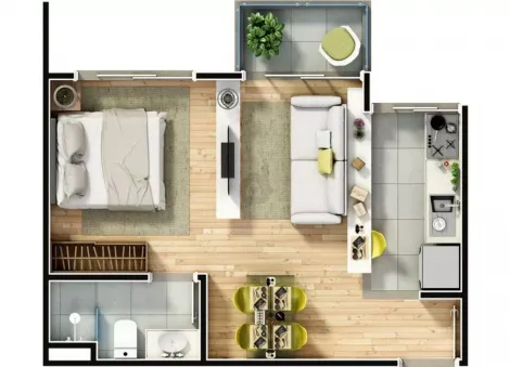 imagem 4 - Apartamento 37m² 01 suíte para alugar no Jd. Portal Da Colina imagem 4 - Apartamento 37m² 01 suíte para alugar no Jd. Portal Da Colina