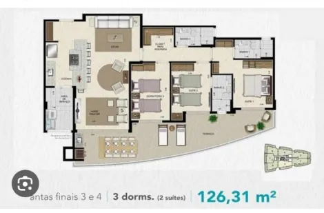 imagem 2 - Apartamento a venda em Bertioga imagem 2 - Apartamento a venda em Bertioga