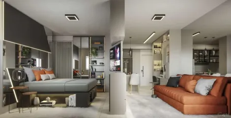 imagem 3 - Flat para alugar no Campolim com 44m² mobiliado imagem 3 - Flat para alugar no Campolim com 44m² mobiliado